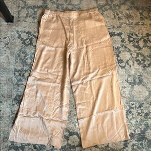 Lunya Wide Leg Satin Pants - soft pink